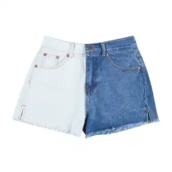 Tottus Short bicolor mujer 26 azul oferta
