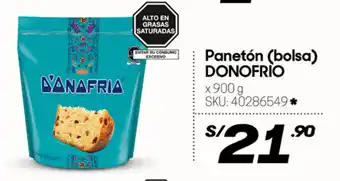 Hiperbodega Precio Uno Panetón (bolsa) DONOFRIO oferta