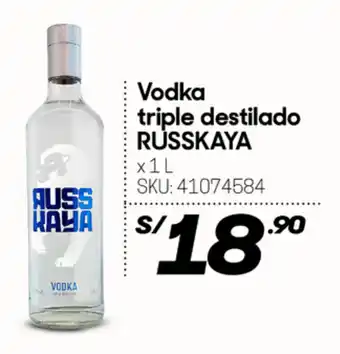 Hiperbodega Precio Uno Vodka triple destilado RUSSKAYA oferta
