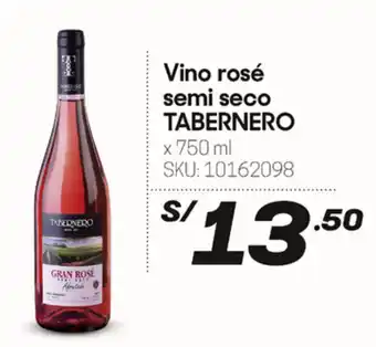 Hiperbodega Precio Uno Vino rosé semi seco TABERNERO oferta