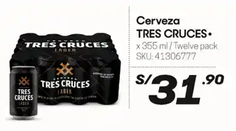 Hiperbodega Precio Uno Cerveza TRES CRUCES oferta
