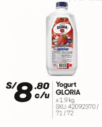 Hiperbodega Precio Uno Yogurt GLORIA oferta