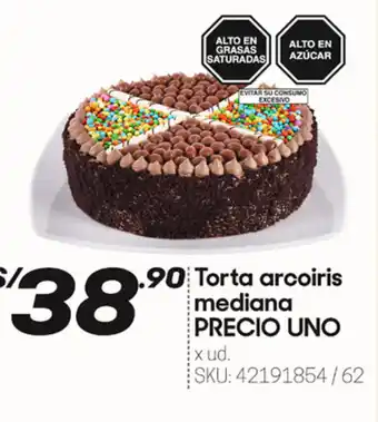Hiperbodega Precio Uno Torta arcoiris mediana PRECIO UNO oferta