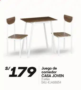 Hiperbodega Precio Uno Juego de comedor CASA JOVEN oferta