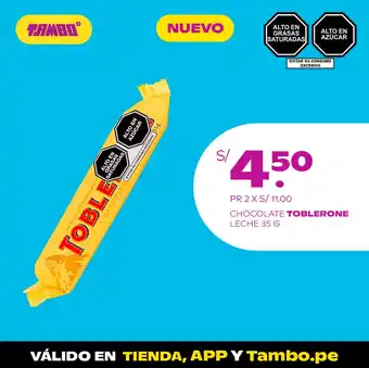 Tambo Toblerone Chocolate Leche 35g oferta
