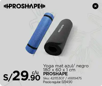 Tottus Yoga Mat Azul/Negro oferta