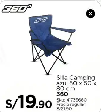 Tottus Silla Camping Azul 50 x 50 x 80 Cm oferta