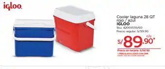 Tottus Cooler Laguna 28 QT Rojo/Azul oferta