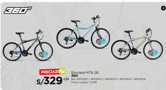 Tottus Bicicleta MTB 26 oferta