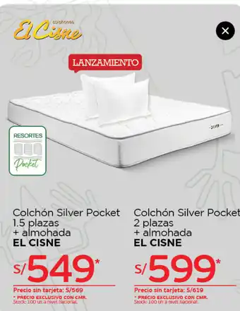 Tottus Colchón Silver Pocket 1.5 Plazas oferta