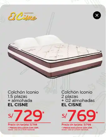 Tottus Colchón Iconio 1.5 Plazas + Almohada oferta