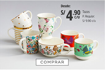 Plaza Vea Tazas oferta