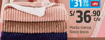 Manta Sherpa Fleece Lineas