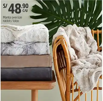 Plaza Vea Manta Oversize oferta