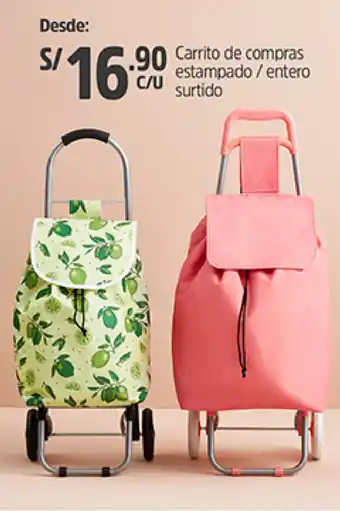 Plaza Vea Carrito De Compras Estampado/Entero Surtido oferta
