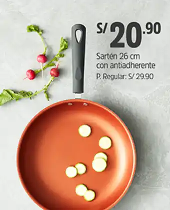 Plaza Vea Sartén 26 Cm Con Antiadherente oferta