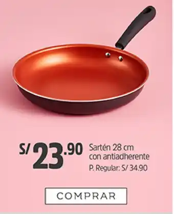 Plaza Vea Sartén 28 Cm Con Antiadherente oferta