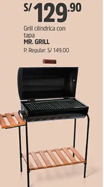 Plaza Vea Grill Cilíndrica Con Tapa oferta