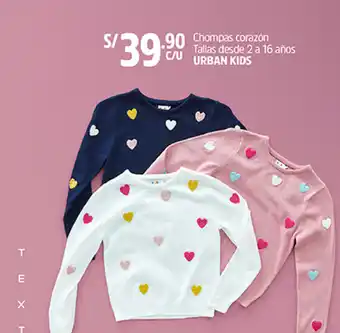 Plaza Vea Chompas Corazón oferta