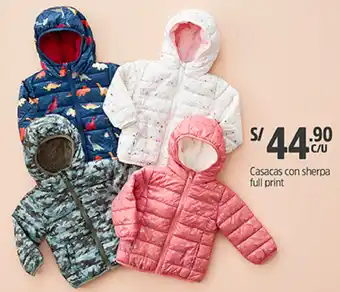 Plaza Vea Casacas Con Sherpa Full Print oferta