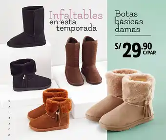Plaza Vea Botas Básicas Damas oferta