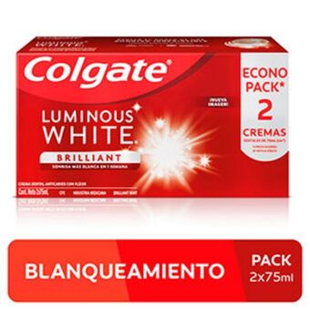 Mifarma Crema dental colgate pack luminous white - pack 2 un oferta