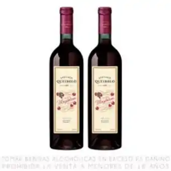 Metro Vino tinto santiago queirolo magdalena pack 2 unid x 750 ml oferta
