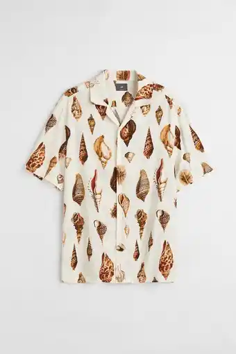 H&M Camisa resort estampada relaxed fit oferta