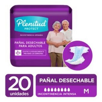 Mifarma Pañales para adultos plenitud protect talla m - bolsa 20 un oferta