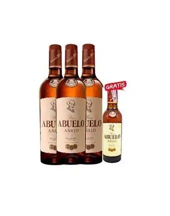 Sumon Licores Ron abuelo añejo 750ml x3 + ron abuelo añejo 375ml gratis oferta