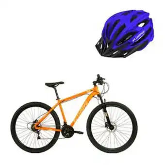 Tai Loy Bicicleta aluminio aro 29 nn freno disco hidraulico + casco azul con luz oferta