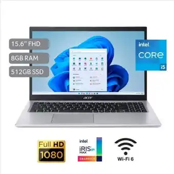 Hiraoka Laptop acer a515-56-56hk 15.6" intel core i5-1135g7 512gb ssd 8gb ram oferta