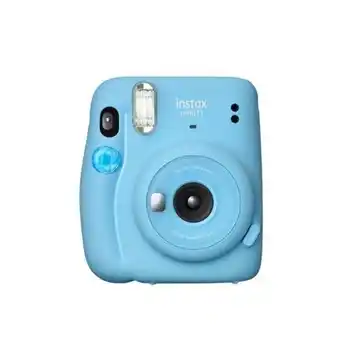 Hiraoka Cámara instax fujifilm mini 11 celeste + mini álbum verde + pack10f + estuche oferta
