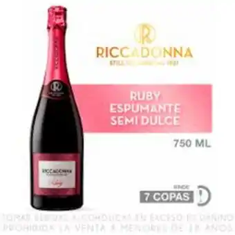 Metro Espumante semi dulce riccadonna ruby botella 750ml oferta