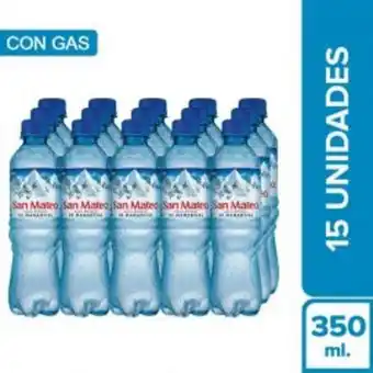 Freshmart Agua san mateo con gas 15pack - botella 350 ml - unidad oferta