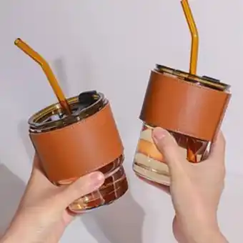 Linio Taza de vidrio para cafè con sorbete 40... oferta