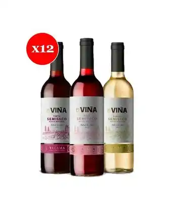 Sumon Licores Vino tacama de la viña semi seco 750ml x12 oferta