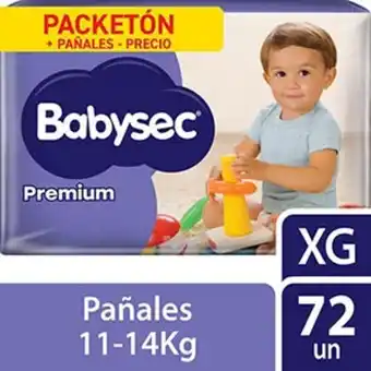 InkaFarma Pañal babysec premium super mega talla xg - paquete 72 un oferta