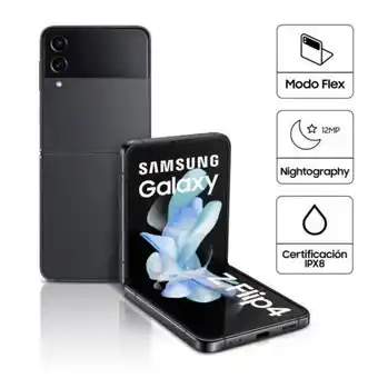 Hiraoka Celular libre samsung galaxy z flip 4 6.7" 256gb 8gb ram gris sm-f721bzakltp oferta