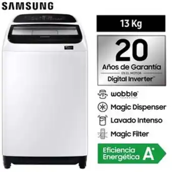 Linio Lavadora samsung 13kg inverter wa13t5260... oferta