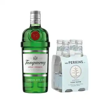 Almendariz Gin tanqueray london x 700 ml + four pack mr. perkins x 200 ml oferta