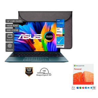 Hiraoka Laptop asus zenbook 14x oled ux5401za-l7060w 14" intel core i7-12700h 512gb ssd 16gb ram + microsoft 365 personal (esd) - 15 oferta