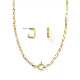Ésika Estuche collar + aretes two chains oferta
