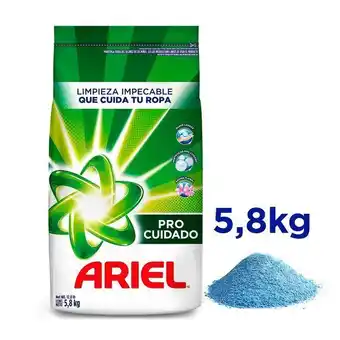 Tottus Detergente en polvo ariel pro cuidado bolsa 5.8 kg oferta