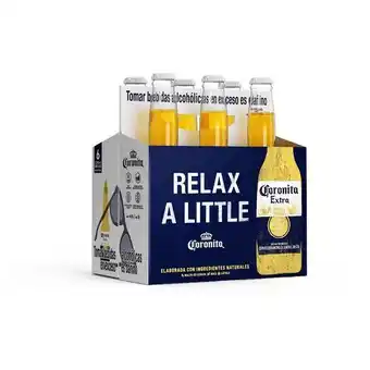 Tottus Six pack cerveza corona 210 ml - six pack oferta