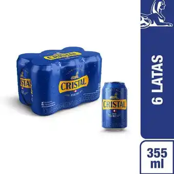 Tottus Six pack cerveza cristal lata 355 ml oferta