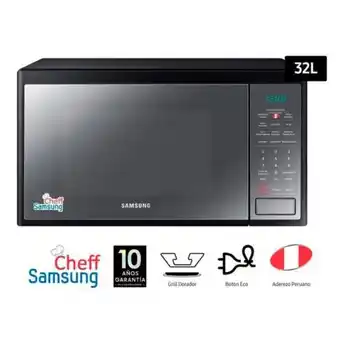 Hiraoka Horno microondas samsung mg32j5133am/pe 32l oferta