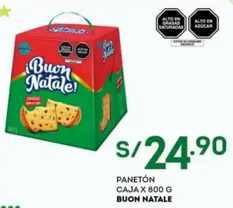 Tottus Panetón Caja 800g Buon Natale oferta