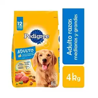 Tottus Comida para perros pedigree adultos medianas y grandes 4 kg - bolsa 4 kg oferta