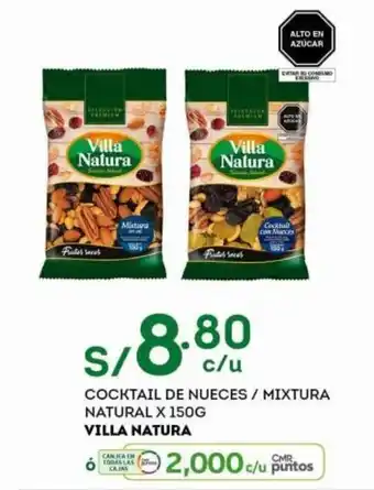 Tottus Villa Natura Cocktail de Nueces / Mixtura Natural x 150g oferta